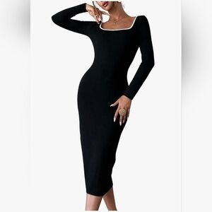 Chic Black Long Sleeve Dress